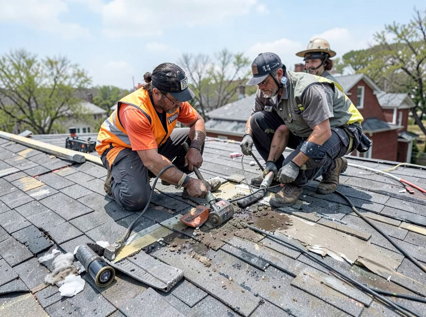 Wind Damage Roof Repair in Johnson City